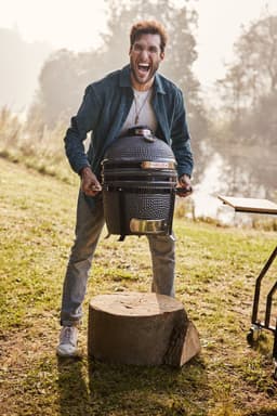 Grill Guru Kamado Barbecue Original Compact ø33cm / ø13inch - Compleet - Grijs — thumbnail 5
