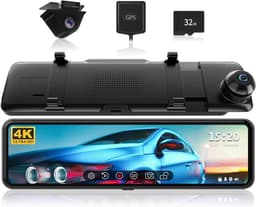 RedTiger T700 Spiegel Dashcam voor auto - Ultra 4K & 1080P - Voor en Achter Camera - WiFi en GPS - 11 Inch - Sony Camerasysteem - Nachtzicht - Parkeerbewaking - met Parkeerhulp - G Sensor - Loop opname - Full HD — thumbnail 1