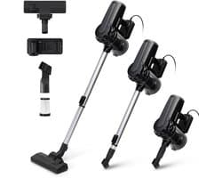 Aigostar Titan - Steelstofzuiger - Stofzuiger zonder Zak - 6M Snoer - 16kPa Krachtige Zuigkracht - 600W - 1 L Stofbak - Geschikt voor Dierenharen - Zwart