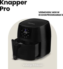 Zeegma Knapper - Heteluchtfriteuse - Airfryer 1400W - Tot 200°C in 60 seconden - 4,5L Kom — thumbnail 2