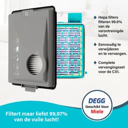 DEGG - Filterset geschikt voor Miele Boost CX1 stofzuigers - Vervangt SF-HY 60 & CX-FSF - HEPA & Fijnstoffilter - ideaal voor allergieën — thumbnail 3
