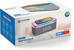 Yuconn Digitale Wekker – Wekker met Draadloze Oplader, Nachtlamp & Bluetooth Speaker — thumbnail 2