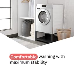 Wasophoogte® Wasmachine verhoger - Wasmachine opbouwmeubel - Wasmachine sokkel - 31cm hoog - Zwart - Universeel — thumbnail 12