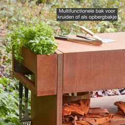 Barbecook Nestor Buddy - Buitenkeuken - Grilltafel - Cortenstaal - 112x55x90cm — thumbnail 4