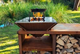 GoedMetVlees Grill Comfort - BBQ - Plancha - grill - cortenstaal - bakplaat - vuurschaal - buitenkeuken - werktafel — thumbnail 2