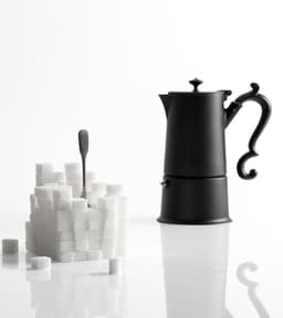 KNIndustrie Lady Anne Koffiezetapparaat, Zwart: Italiaans design koffiezetapparaat van hoge kwaliteit in aluminium — thumbnail 4