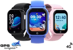 GPSHorlogeKids© - smartwatch kinderen - GPS horloge kind – kleinste model 2025 – kinder smartwatch - 4G videobellen - spatwaterdicht - SOS alarm - incl. SIM - PAX Zwart — thumbnail 3