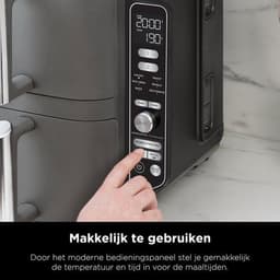 Ninja Double Stack Airfryer XXL - 9.5 Liter - Dubbele Gestapelde Lades - 6 Programma's - Inclusief Digitale Thermometer en Kookrekjes - SL451EU — thumbnail 3