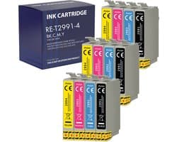 Pack 12 Inktcartridge geschikt voor Epson 29XL compatibel Expression Home XP-235 XP-240 XP-245 XP-250 XP-255 XP-330 XP-335 XP-340 XP-345 XP-350 XP-355 XP-430 XP-432 XP-435 XP-440 XP-445 XP-450 XP-452 XP-455 Pakket 3 Zwart 3 Cyaan 3 Magenta 3 Geel