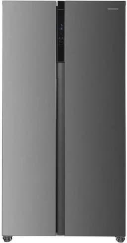 Heinner HSBS-H442NFXE++ Amerikaanse Side-by-Side Koelkast – 442 L – Full No Frost – Deur-open Alarm – LED Touch Display – Smart Eco Functie – RVS – 5 Jaar Garantie — thumbnail 1