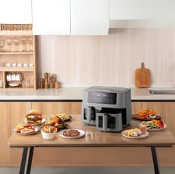 Dual Zone Airfryer met Dubbele Kamer 8 Liter 2 Manden met Kijkvenster Touchscreen 9 Voorinstellingen Dual Cook & Synchronisatie Kant-en-Klaar Technologie 2570-3040 W — thumbnail 7