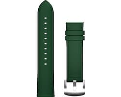 Maoo Smartwatch Bandje - Leer - Geschikt voor Maoo Titan & ProWatch - Universeel - 22mm - Groen met Zilveren gesp