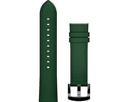 Maoo Smartwatch Bandje - Leer - Geschikt voor Maoo Titan & ProWatch - Universeel - 22mm - Groen met Zwarte gesp