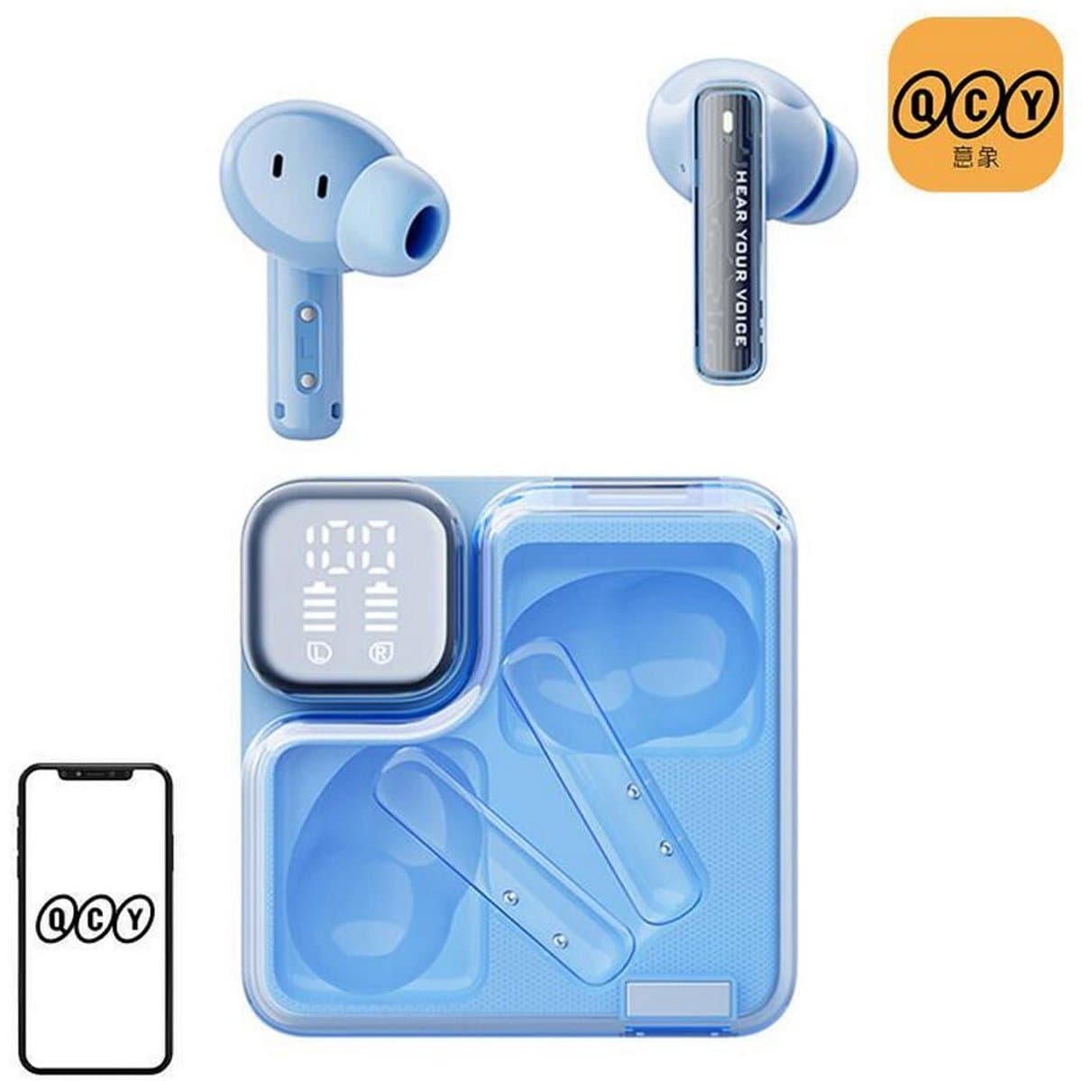QCY - T31 blue - Hoofdtelefoon — afbeelding 1