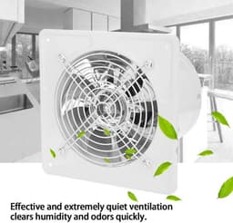 Axial Exhaust Blower Flow Fan for Warehouse Restaurant Garage - White . — thumbnail 2