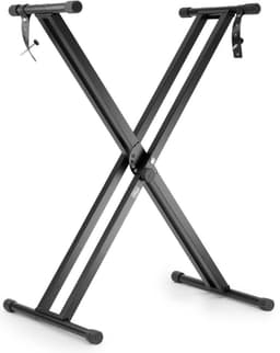 Keyboard standaard - verstelbaar dubbel X-frame statief voor Keyboards - zwart — thumbnail 1