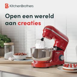 KitchenBrothers 2000W Keukenmachine - Keukenrobot - 6,2L - Mixer met Mengkom - Keukenmixer - BPA-vrij - Rood — thumbnail 2