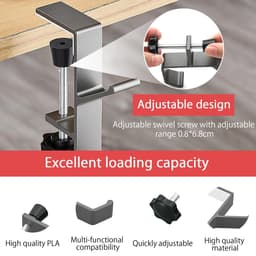 Selbro ® Twee Stuks Verstelbare Multifunctionele Tassenhouders voor Diverse Tafels en Bureaus — thumbnail 5