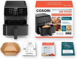 Cosori XXL Chef Edition 6.2 liter Airfryer - Met Bakpapier bakjes - 12 programma's — thumbnail 14