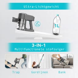 SteeFly® 6 in 1 Steelstofzuiger - Op accu 40 min - Lichtgewicht - Zonder zak - 175W - Lichtblauw - Meerdere oppervlaktes — thumbnail 2