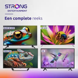 STRONG - TV 24” (60 cm) HD SRT24HG4723C Smart Google TV - 12V Ideaal Caravan, camping, boot - Geïntegreerde drievoudige tuner - 2 HDMI-poorten (1 ARC) + 1 USB-poort + Mini-AV + Antenne/Sat-aansluiting - Zwart — thumbnail 6