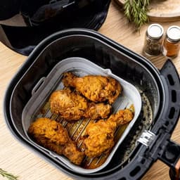 KLAUSBERG - 2-delige Siliconen Airfryer Bakvorm Set - Herbruikbaar en Hittebestendig tot 230°C - Geschikt voor Airfryer, Oven en Magnetron — thumbnail 4