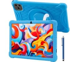 ATouch Kindertablet Tab 10 Plus – Kindertablet Vanaf 3 jaar – Kindertablets 2026 Model – 10 Inch Kids Tablet – Android 15 – Kinder Tablet – Inclusief 64GB+64SD & Screenprotector - Blauw