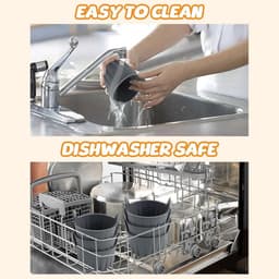 6 stuks - Airfryer accessoires - Airfryer eivorm - Airfryer siliconen bakje - BPA vrij - Geschikt voor alle airfryers - Zwart - 9*9*5.5cm — thumbnail 3