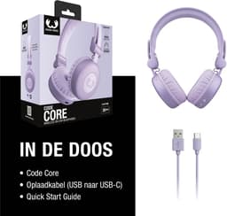 Fresh ‘n Rebel Code Core – Draadloze on-ear koptelefoon – Bluetooth - 30 uur Speeltijd - Lila - Dreamy Lilac 2 — thumbnail 6