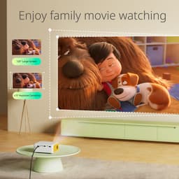 Yoton Y3 Mini Beamer - 7500 Lumen - 20000+ Uur - Compatibel met HDMI, USB, AV, Laptop, Smartphone - Wit en Geel — thumbnail 4