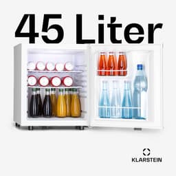 Klarstein Drankkoeler Happy Hour 45 Mini-koelkast - Minibar - Drankenkoelkast - 45 Liter - 26 dB - Wit - voor Bar - Stil - voor Kantoor - Compact - Drankkoelkast Drankenkoeler Beverage Cooler Flessenkoelkast - Hotelkoelkast — thumbnail 4