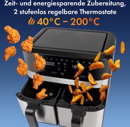 ProfiCook FR 1242 H - Dubbele Heteluchtfriteuse - Airfryer - 2x4,5 liter - 2400W — thumbnail 7