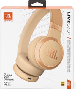 JBL Live 670NC - Draadloze Noise Cancelling Koptelefoon - Bluetooth - On ear - 65 uur batterij - Adaptive ANC - Zand — thumbnail 7