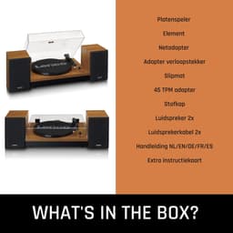 Lenco Platenspeler met Bluetooth - Twee externe Speakers - Auto-stop - LS-310WD - Hout — thumbnail 3