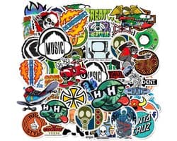 CHPN - Stickers - Skateboard stickers - Skate stickers - Skaten - 50 Stuks - Skateboard Logo Stickers - Voor Volwassenen & Kinderen - Perfect voor Laptops & Skateboards - Cadeau