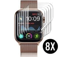 Screenprotector geschikt voor Apple Watch Series 4 / 5 / 6 / SE - 44 mm Screen Protector - 8 Stuks