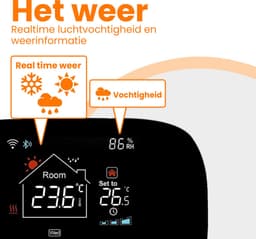 Nince Thermostaat CV ketel - Slimme Thermostaat Voor CV - Digitaal - Handmatig Programmeerbaar - Incl RF module — thumbnail 5