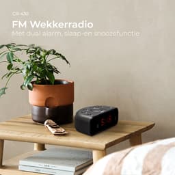 Denver Wekkerradio - Snooze / Slaap Functie - Digitale Wekker - FM Radio - Dual Alarm - CR430 - Zwart — thumbnail 3