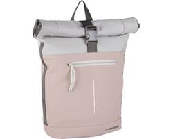 New Rebels Backham New York Oudroze 21L Rolltop Rugzak Waterafstotend Laptop 15.6