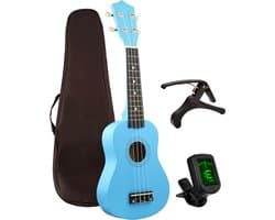 Finesse Ukelele - Starterset - 21" - Ukulele - Kind - Muziekinstrument - Blauw
