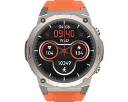 HiFuture FutureGo MIX2 Smartwatch - Horloge Heren & Dames - HD AMOLED Touchscreen - Bluetooth 5.3 - Hartslagmeter-Stappenteller, Slaapmonitor - Waterdicht - Compatibel met Apple iOS- en Android-apparaten - Kleur: Sunshine Orange