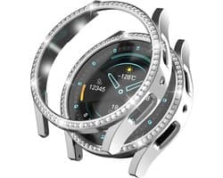 Hard Plastic Diamant Zilver Hoesje Geschikt voor Samsung Galaxy Watch 6 40MM