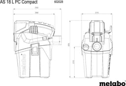 Metabo AS 18 L PC Compact accustofzuiger 18 V 6 l IPX4 stofklasse L nat en droog + 1x accu 8,0 Ah - zonder oplader — thumbnail 5