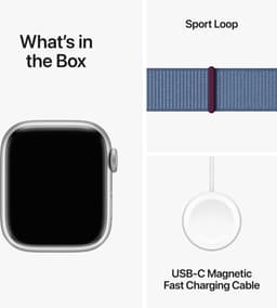 Apple Watch Series 9 - 41mm - Case with Winter Blue Sport Loop - Sterrenlicht Aluminium — thumbnail 5