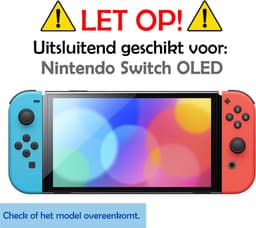 Hoes Geschikt voor Nintendo Switch OLED Case Hoesje Met Screenprotector - Bescherm Hoes Geschikt voor Nintendo Switch OLED Hoes Hard Cover - Zwart — thumbnail 2