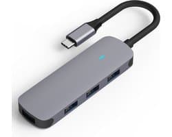 MMOBIEL USB-C Adapter Hub Geschikt voor Laptop / Computer / PC – 4-in-1 USB Hub Splitter – USB Hub 3.0 - 5Gbps – USB-C naar 4x USB-A Splitter - Aluminium