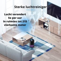 Allergie Luchtreiniger - Automatisch Uitschakelen - Hooikoorts filtervermogen, Stof en meer- Air Purifier - zwart — thumbnail 5