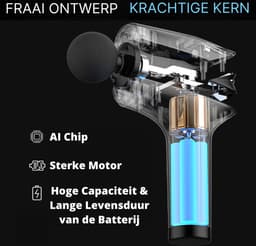 BLOZ® - Massage Gun - Massage Apparaat Fitness - Massage Gun Professioneel - Massage Pistool Relax - Cadeau - Blauw - IJscompres Opzetstuk — thumbnail 5