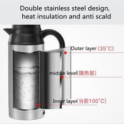 Store_7 - Draagbare Elektrische Waterkoker - 750ml - 24V RVS Koffiekop - Voor Auto en Kamperen - Compact en Lichtgewicht - Ideaal voor Reizen - Ges... — thumbnail 3