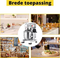 Happyment Kneedmachine - Deegmachine - Deegmixer - Deeg Kneder - Keukenmachine - 450W - 10L — thumbnail 4